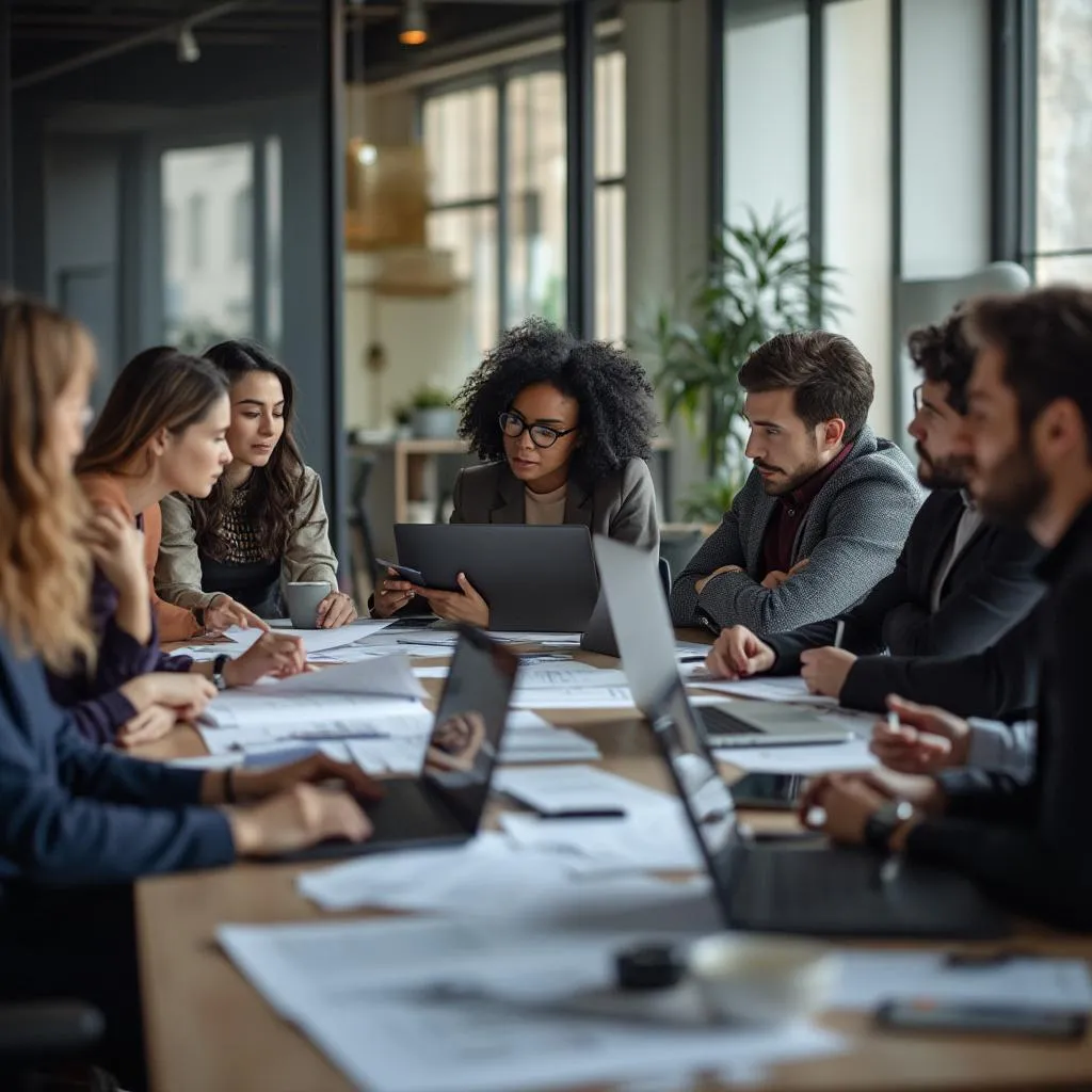 Equipo de Prehensile en una reunión colaborativa y estratégica